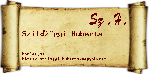 Szilágyi Huberta névjegykártya